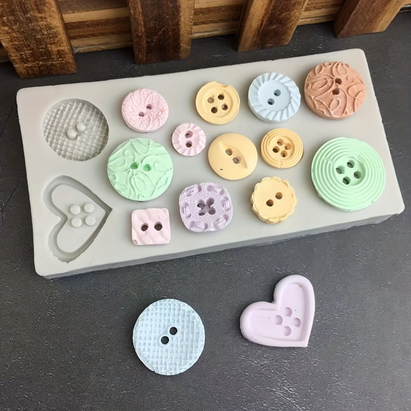 قالب سيليكون على شكل أزرار، قا - مراجعة Soap Making Molds وسعره