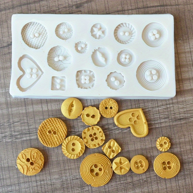 قالب سيليكون على شكل أزرار، قا - مراجعة Soap Making Molds وسعره